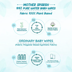 Mother Sparsh Baby Wipes 99% Pure Water 72 Count