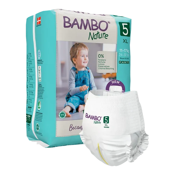 Bambo Nature Diaper Pants Size 5 Xl 11 to 17 kg 19 Count