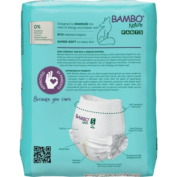 Bambo Nature Diaper Pants Size 5 Xl 11 to 17 kg 19 Count