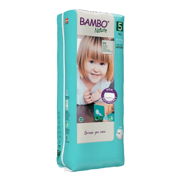 Bambo Nature Diaper Pants Size 5 Xl 11 to 17 kg 38 Count