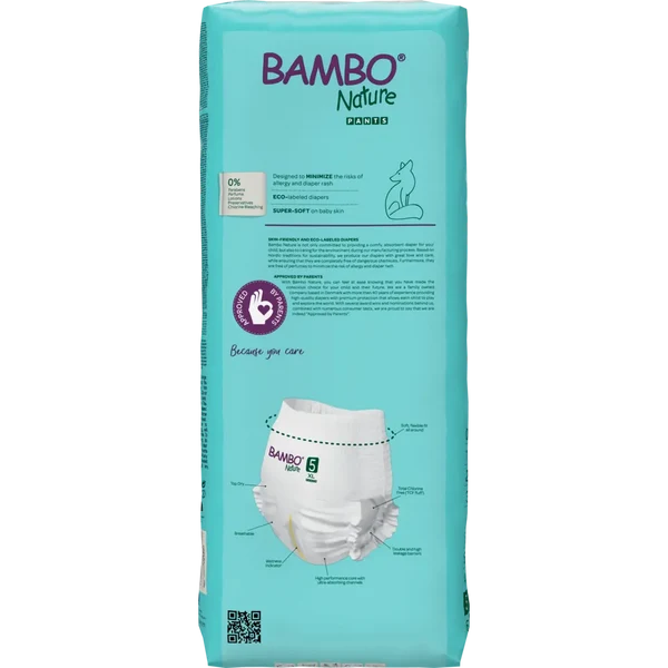 Bambo Nature Diaper Pants Size 5 Xl 11 to 17 kg 38 Count