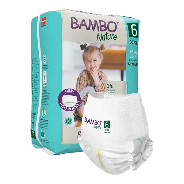 Bambo Nature Diaper Pants Size 6 Xxl  15 plus Kg 18 Count