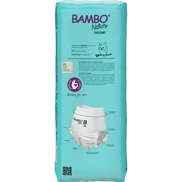 Bambo Nature Diaper Pants Size 6 Xxl 15 plus Kg 38 Count