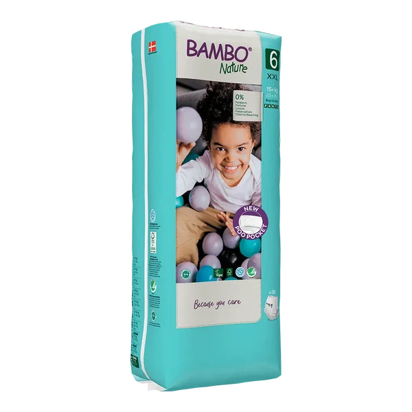Bambo Nature Diaper Pants Size 6 Xxl 15 plus Kg 38 Count