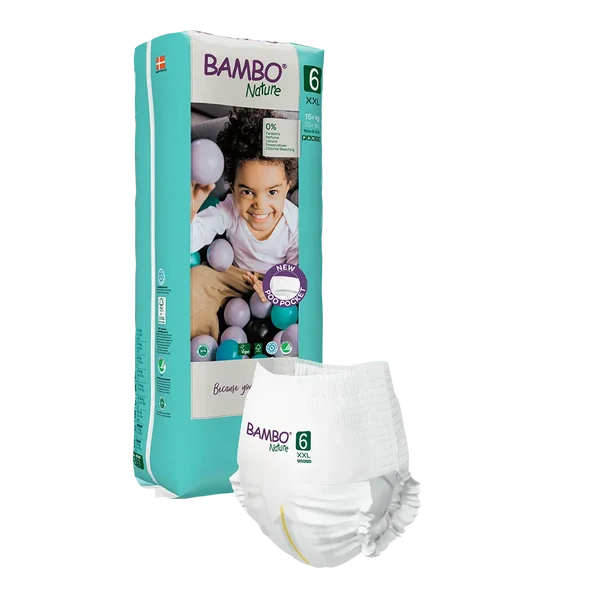 Bambo Nature Diaper Pants Size 6 Xxl 15 plus Kg 38 Count