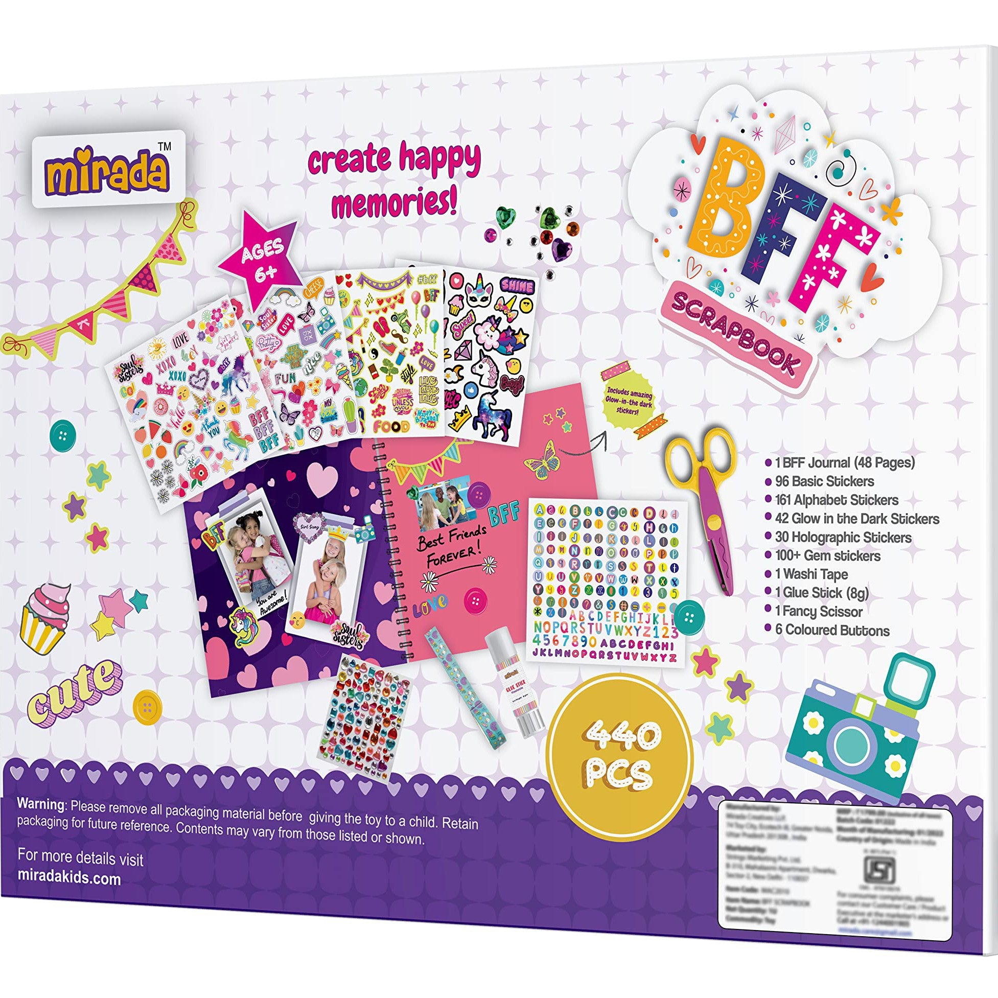 Mirada Art and Craft Bff Scrapbook Ideal Gft for Boys and Girls 6 plus Mac2010