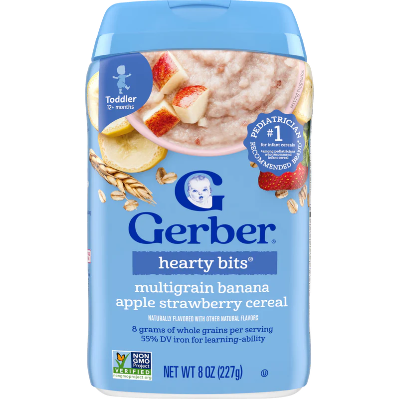 Gerber Multigrain Banana Apple Strawberry Cereal Toddler 12 Plus months