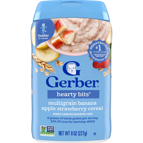 Gerber Multigrain Banana Apple Strawberry Cereal Toddler 12 Plus months