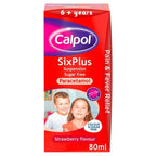 Calpol Six Plus Suspension Sugar Free Strawberry Flavour (6+ Years, 80 ml)