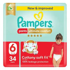 Pampers Ultimate Comfort Pants Size 6 16 plus kg 34 Count Made In Egypt