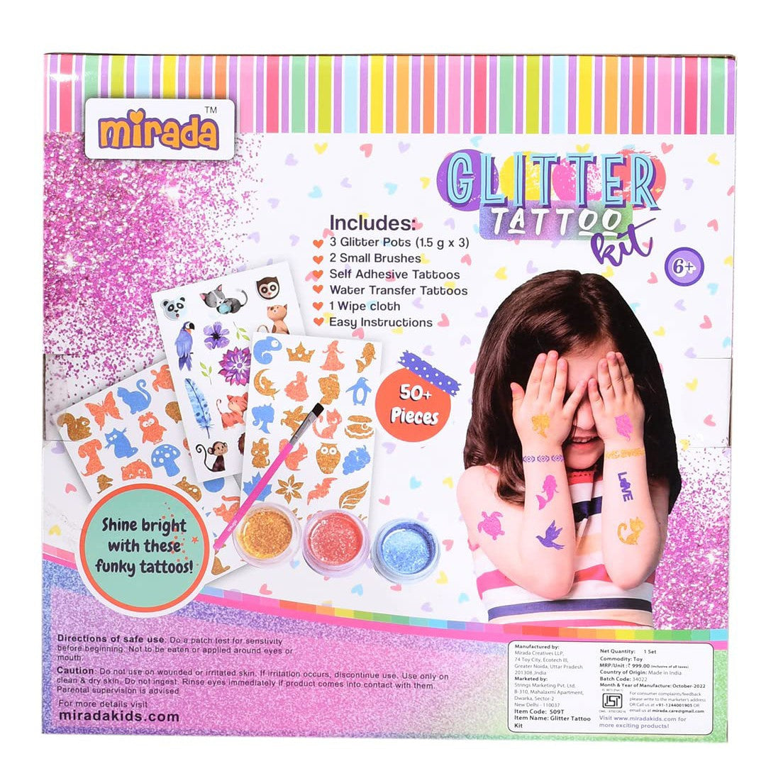 Mirada Glitter Tattoo Kit Nail Art Kit for Girl