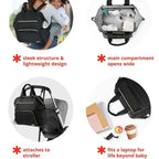 Skip Hop Mainframe Wide Open Backpack Mainframe Large Capacity Diaper Bag Black 200150