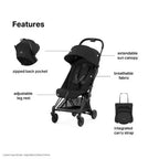 Cybex Coya Travel Stroller Cabin Friendly Rosegold Frame