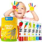 Jar Melo Washable Finger Paint Colors Set 6 Colors Age 2 plus Years