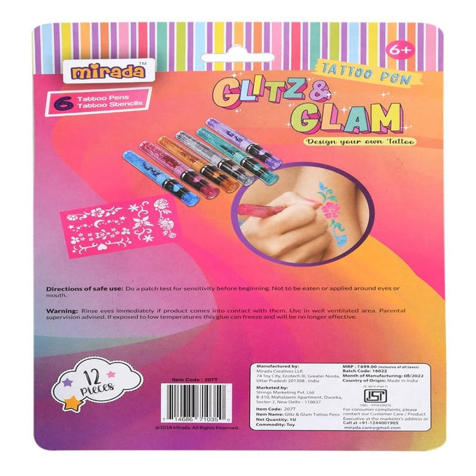 Mirada Glitz and Glam Tattoo Pens
