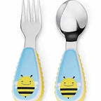 Skip Hop Stainless Steel Fork & Spoon Set (Bee)