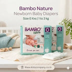 Bambo Nature Newborn Baby Diapers Size 0 Xxs 1 to 3 kg 24 Count