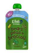 Ella's Kitchen Pears, peas Plus broccoli Baby Puree Pouch 120g 6 Plus Months