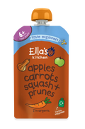 Ella's Kitchen squash carrots apples Plus prunes Baby Puree Pouch 120g 6 Plus Months