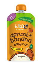 Ella's Kitchen Apricot Plus banana baby rice Baby Puree Pouch 120g 6 Plus Months