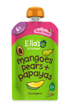 Ella's Kitchen Mangoes, pears plus papayas Baby Puree Pouch 120g 4 Plus Months