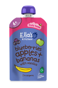 Ella's Kitchen Blueberries apples bananas Plus vanilla Baby Puree Pouch 120g 6 Plus Months