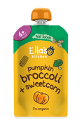 Ella's Kitchen Pumpkin broccoli Plus sweetcorn Baby Puree Pouch 120g 6 Plus Months