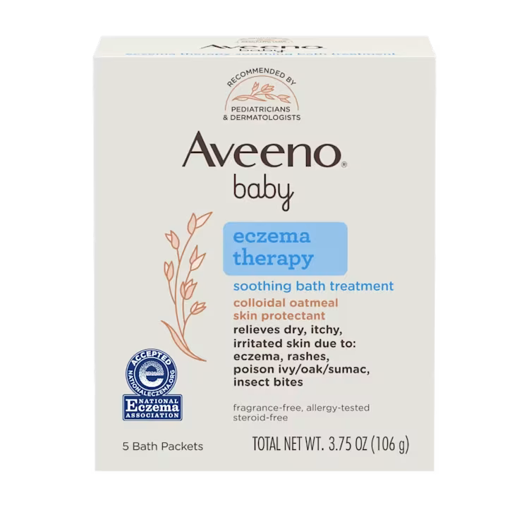 Aveeno Baby Eczema Therapy Soothing Bath Treatment NET WT.3.75 OZ 106 G