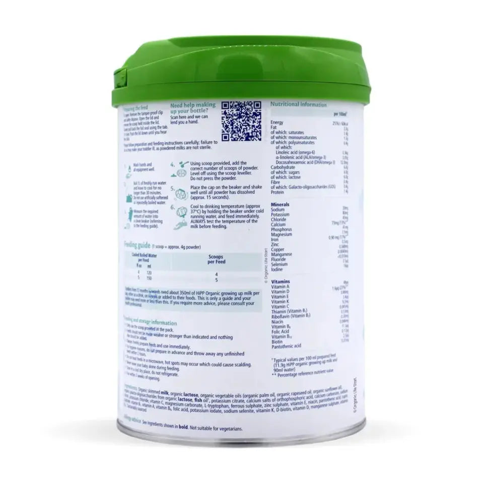 Hipp Organic Growing Up Milk Stage 3 Powder 800g 12 Months Plus