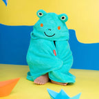 Rabitat Amazonia Kids Towel Zero Twist Cotton Towel with Hood  (0-5 years)  Green frog