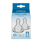 Dr Browns Natural Flow Narrow Baby Bottle Silicone Nipple 2 Pack Level2 3 to 6 Months