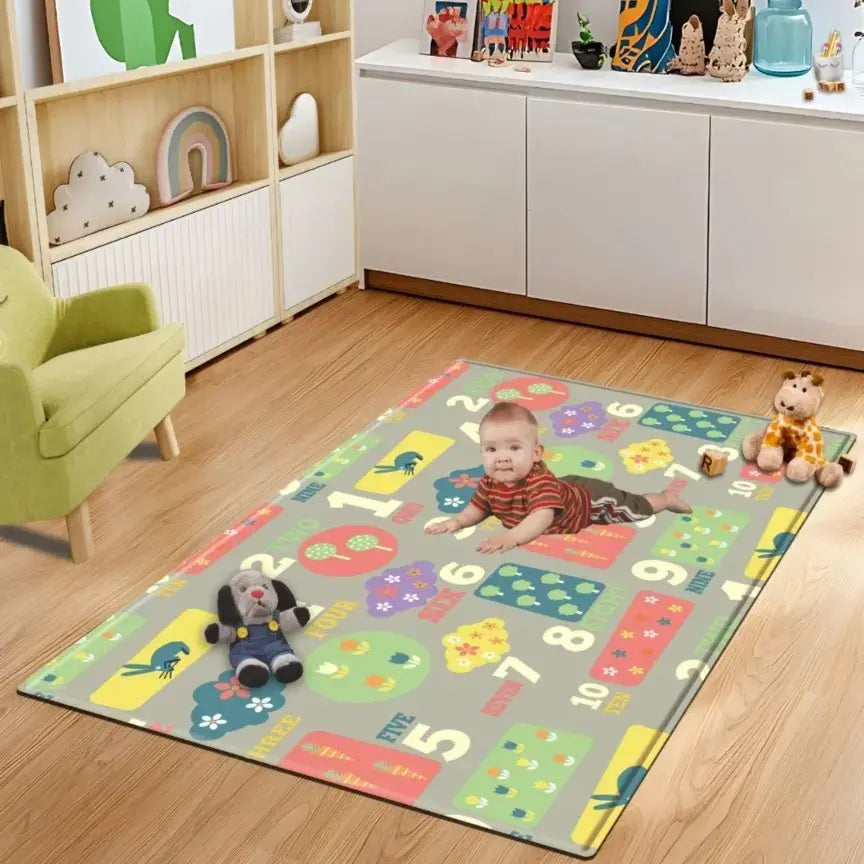 Dwinguler Large Playmat Letters And Numbers Reversible Baby Mat