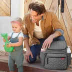 Skip Hop Forma backpack With Changing Pad xtra Wide Opening Lightweight Diaper Bag Grey