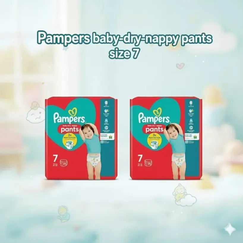 Pampers Baby Dry Pants Size 7 25 Count 17 Plus Kg Made in United Kingdom