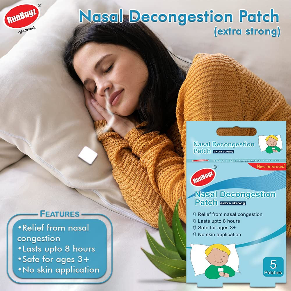 Runbugz Nasal Decongestion Patch for children 5 Patches Pack of 1