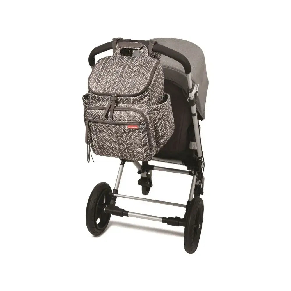 Skip Hop Forma Backpack Diaper Bag Grey Feather