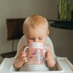 Dr Browns Smooth Wall Cheers 360 Cup W handles 7 Oz 200ml Pink Deco