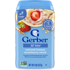 Gerber Oatmeal Banana Strawberry Cereal Crawler 8 Plus months