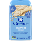 Gerber Single Grain Cereal Oatmeal Cereal Supported Sitter Around 6 months