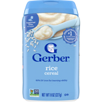 Gerber Single Grain Cereal Rice Cereal Supported Sitter Around 6 months