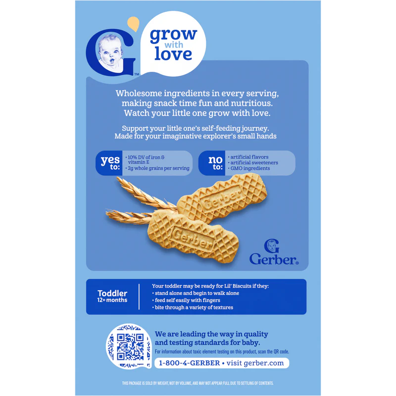 Gerber Toddler Snacks Lil Biscuits 12 Months Plus Food