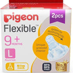 Pigeon Peristaltic Nipple L for 9 plus month Babies bpa free