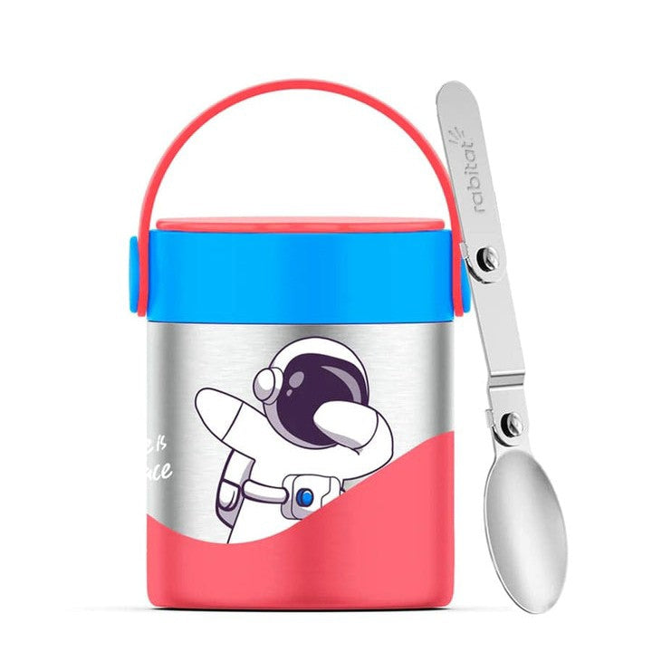 Rabitat Meal mate Lunch Flask With Folding Spoon 418 Ml - Chatter Box