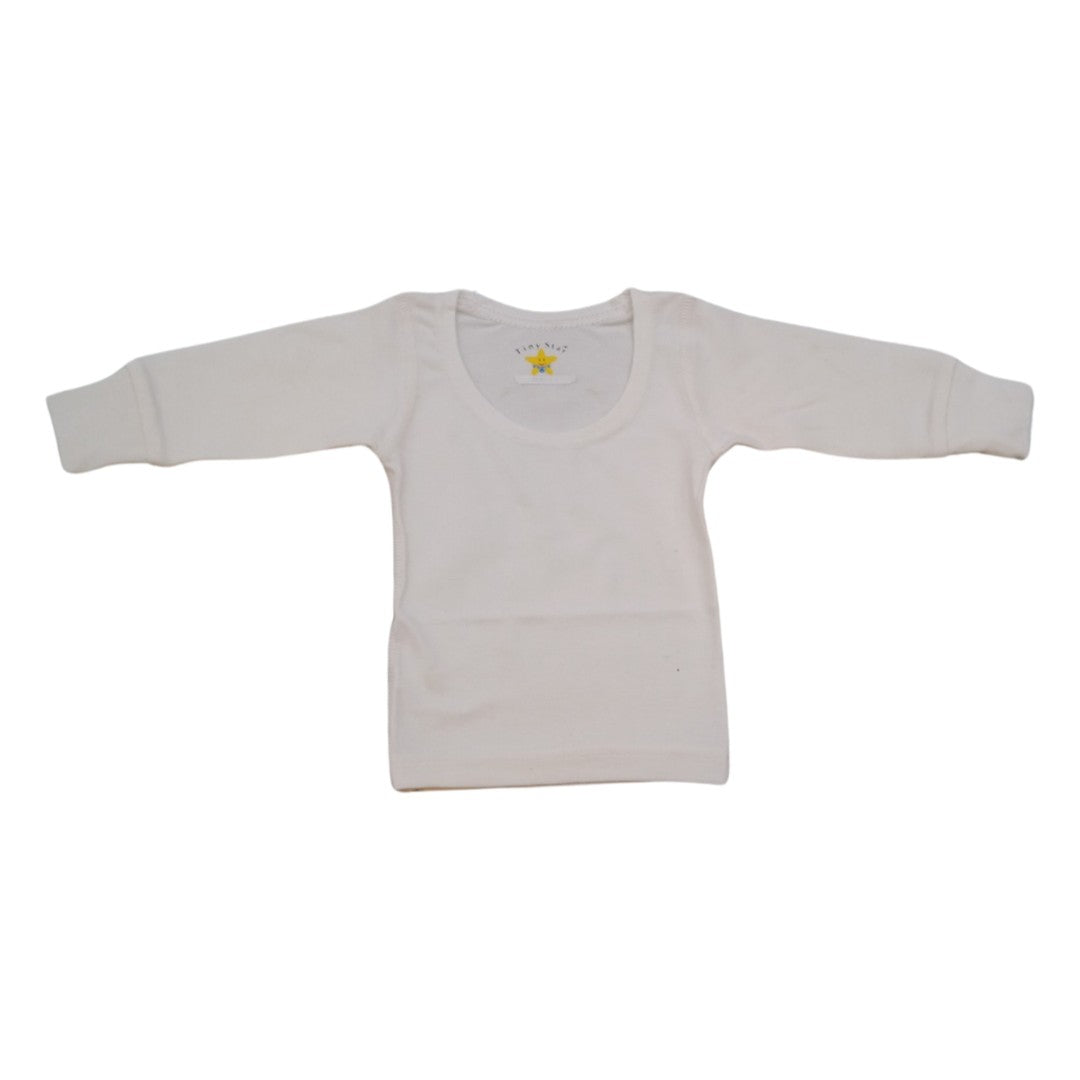 Tiny star Premium Full Sleeve Thermal Vest White 30cm 0 to 3 Months
