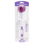Dr Browns Baby Bottle Cleaning Brush with Sponge Scrubber and Nipple Cleaner Purple 1 Pack