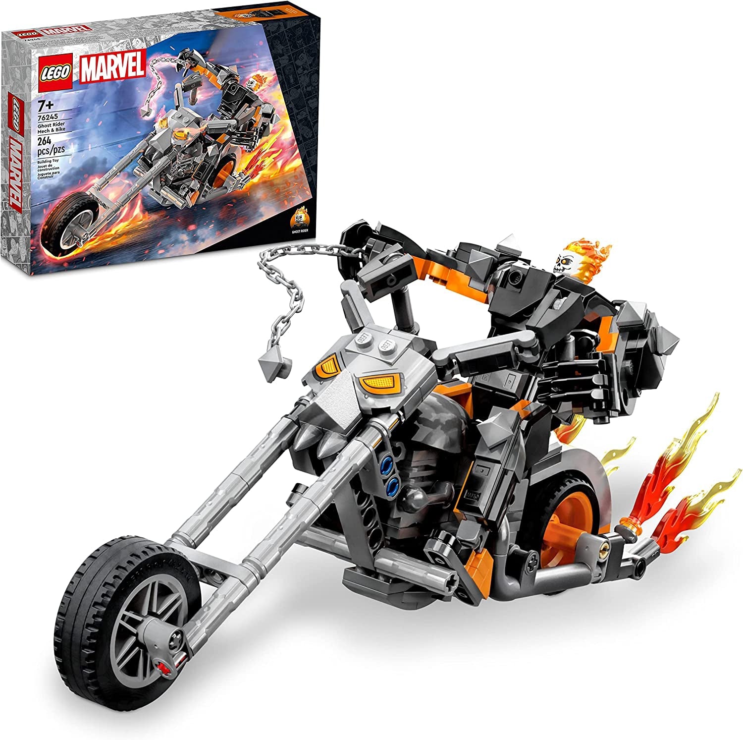 LEGO 76245 Marvel Ghost Rider Mech & Bike Building Kit For Ages 7+