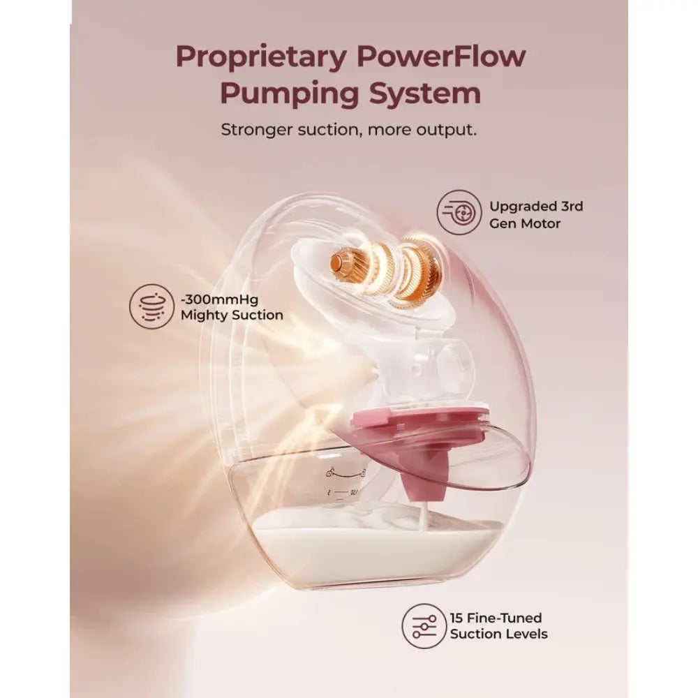 Momcozy M9 Double Wearable Electric Breast Pump Red
