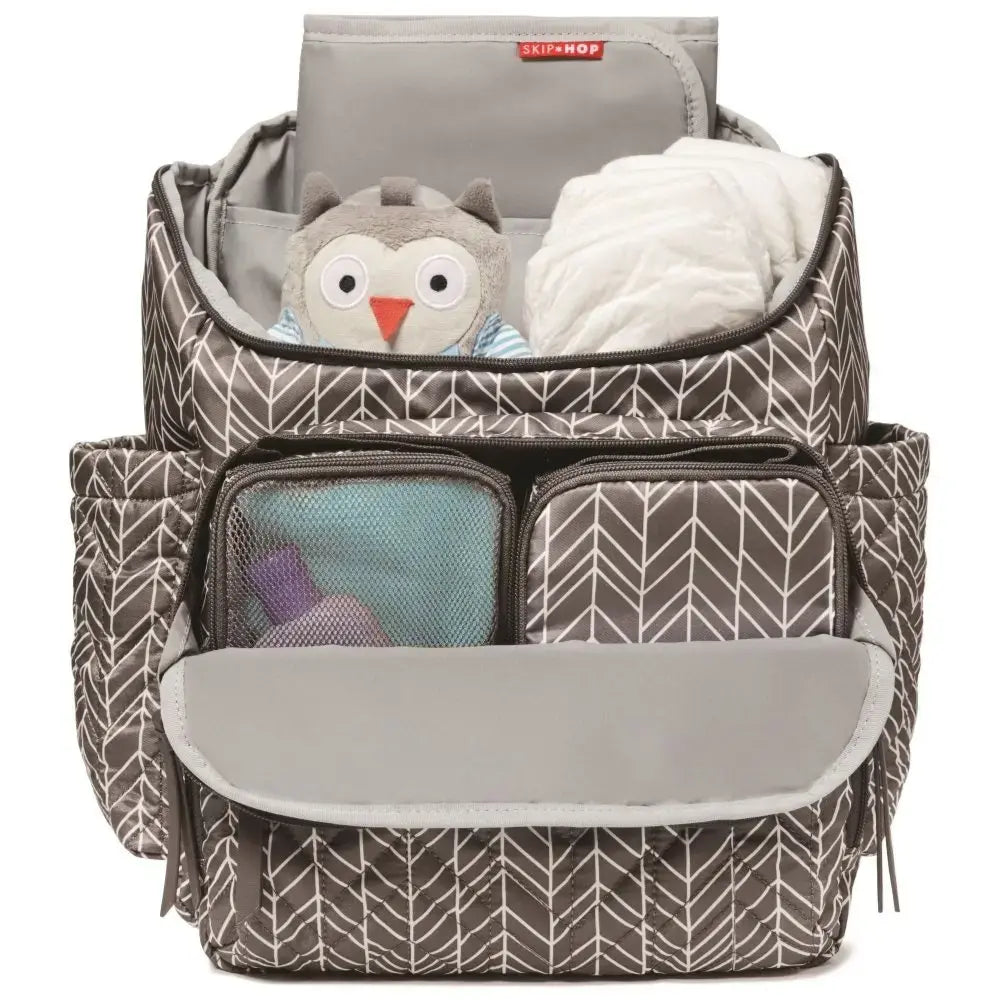 Skip Hop Forma Backpack Diaper Bag Grey Feather
