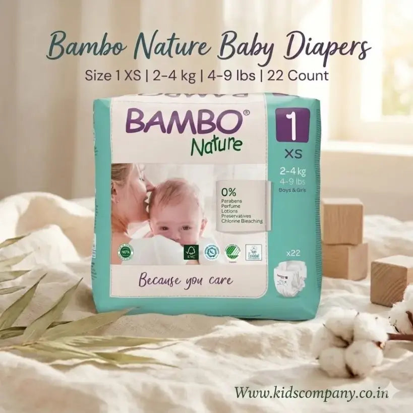 Bambo Nature Baby Diapers Size 1 Xs 2 to 4 kg 22 Count