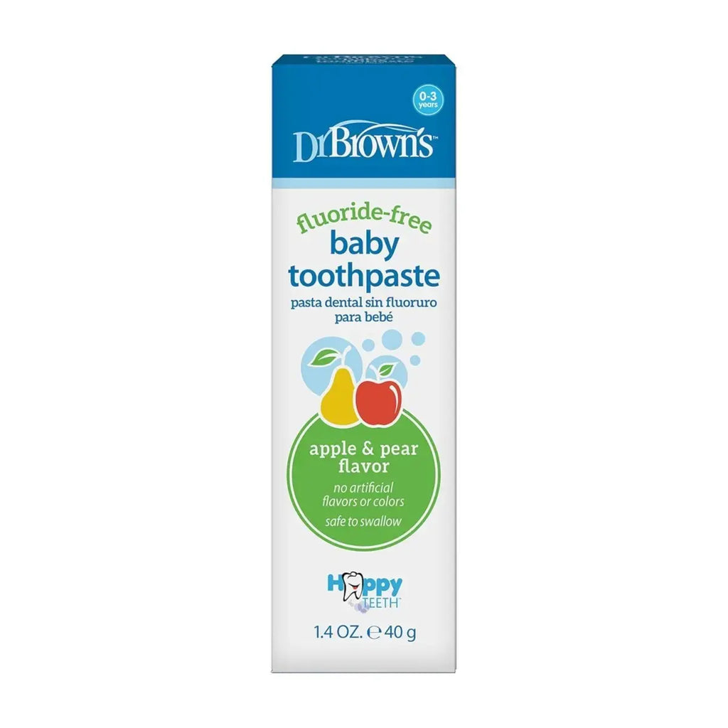 Dr Browns Baby Toothpaste Pear and Apple Flavor Toddlers and Kids Love Fluoride Fre Made in the Usa 0 to3 years 1poin4o